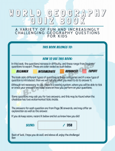World Geography Quiz Book