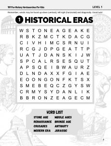 History Wordsearches