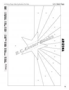 US State Flag Color By Number Kids