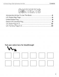 US State Flag Color By Number Kids