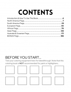 World Flags Color By Number Adult Interior