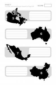 Guess The Country Outline Quiz