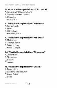 Whats The Capital City Quiz Book Interior