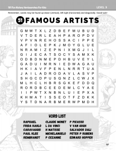 History Wordsearches