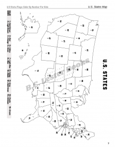 US State Flag Color By Number Kids