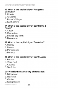 Whats The Capital City Quiz Book Interior